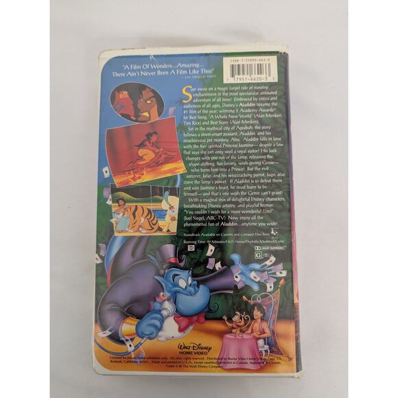 Walt Disney Classic Aladdin Doblada Spanish VHS Tape The Classics 1992 - Picture 3 of 4